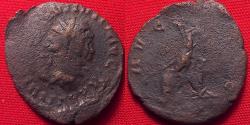 Ancient Coins - CARAUSIUS AE antoninianus. Londinium. Pax standing. Struck twice at 180 degrees rotation