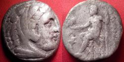 Ancient Coins - ALEXANDER III THE GREAT AR silver tetradrachm. Amphipolis, 307-297 BC, under Kassander. Herakles / Zeus.