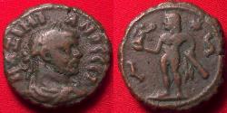Ancient Coins - MAXIMIANUS AE potin tetradrachm. Herakles holding Nike, club & lion's skin. Scarce