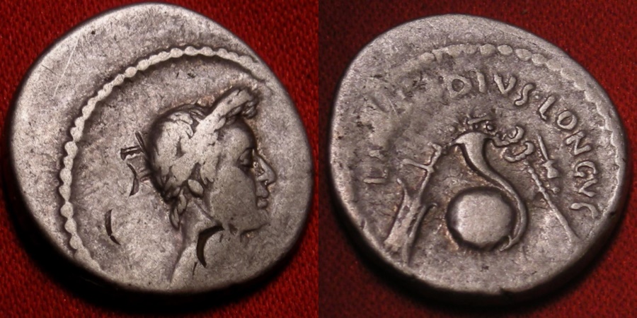 JULIUS CAESAR DICTATOR AR silver denarius. Portrait issue, 42 BC, L ...