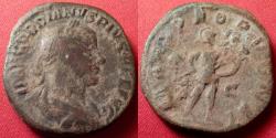 Ancient Coins - GORDIAN III AE sestertius. MARS PROPVGNAT, Mars advancing right, holding spear & shield