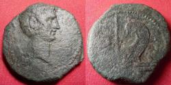 Ancient Coins - OCTAVIAN AE 'heavy dupondius'. Narbo, Gaul. 40 BC. Prow of quinquereme. 19.3 grams.