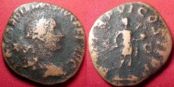 Ancient Coins - GORDIAN III AE sestertius. Rome, 243-244 AD. Gordian standing, holding spear & globe