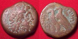 Ancient Coins - PTOLEMY IX & PTOLEMY X AE '40 drachms' (obol). Two eagles. 113-81 BC