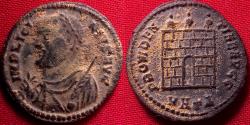 Ancient Coins - LICINIUS I AE3 follis. Heraclea mint, city gates of Heraclea. Three turrets, left facing bust in imperial mantle.