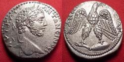 Ancient Coins - CARACALLA AR silver tetradrachm. Antioch. Eagle standing on leg of animal. Lustrous.
