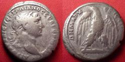 Ancient Coins - TRAJAN AR silver tetradrachm. Eagle standing on club. Tyre, Phoenicia, 110-111 AD