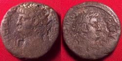 Ancient Coins - NERO & TIBERIUS AR billon silver tetradrachm. ROMAN EGYPT, struck at Alexandria, 66-67 AD.