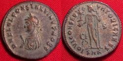 Ancient Coins - CONSTANTINE II CAESAR silvered follis. Cyzicus. IOVI CONSERVATORI CAESS. Tiny bust type