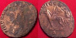 Ancient Coins - GALLIENUS AE antoninianus. APOLLINI CONS AVG, gryphon walking left.