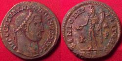 Ancient Coins - GALERIUS AUGUSTUS AE follis. Genio Imperatoris, Genius standing. Alexandria mint.