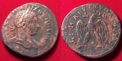 Ancient Coins - ELAGABALUS AR silver tetradrachm, struck at Antioch. Eagle standing.