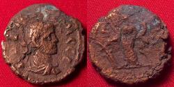 Ancient Coins - MAXIMIANUS AE tetradrachm. Alexandria. Tyche standing left, holding rudder