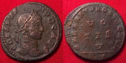 Ancient Coins - CRISPUS CAESAR AE3. Arles, 321 AD. VO TIS V in three lines.