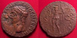 Ancient Coins - CLAUDIUS AE as. Constantia standing, holding spear.