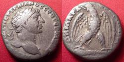 Ancient Coins - TRAJAN AR silver tetradrachm. Eagle standing on club. Tyre, Phoenicia, 110-111 AD