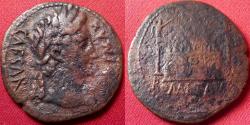 Ancient Coins - AUGUSTUS AE as. Lugdunum mint, 10 BC or so. The Altar at Lugdunum