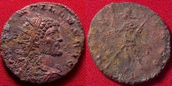 Ancient Coins - QUINTILLUS AE antoninianus. Mediolanum. MARTI PACI, Mars standing left