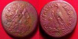 Ancient Coins - PTOLEMY III EUERGETES AE large drachm. 67.2 grams. Eagle on thunderbolt, Chi-Rho below
