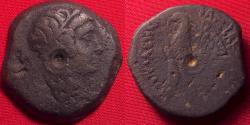 Ancient Coins - PTOLEMY V EPIPHANOS AE middle bronze. 204-180 BC. Wreathed Isis / Eagle on thunderbolt