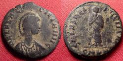 Ancient Coins - AELIA FLACILLA 21mm AE2. SALUS REIPUBLICAE, Empress standing, holding scroll. Cyzicus. Very scarce