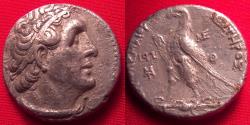 Ancient Coins - PTOLEMY II PHILADELPHOS AR silver tetradrachm. Joppa, 251-250 BC. Eagle on thunderbolt