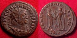 Ancient Coins - CONSTANTIUS I CHLORUS AUGUSTUS AE post reform radiate fraction. Alexandria, CONCORDIA MILITVM