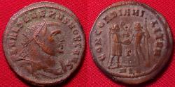 Ancient Coins - SEVERUS II CAESAR AE post-reform radiate fraction. ALEXANDRIA mint, CONCORDIA MILITVM. Very scarce.