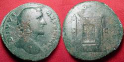 Ancient Coins - DIVUS ANTONINUS PIUS AE sestertius, memorial issue struck by Marcus Aurelius. DIVO PIO, large altar with double doors.