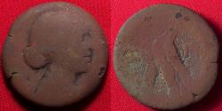 Ancient Coins - CLEOPATRA VII PHILOPATOR, Queen & Pharaoh of Egypt, AE 80 drachmae. Eagle on thunderbolt.