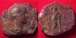 Ancient Coins - HOSTILIAN AUGUSTUS AE sestertius. Securitas standing, leaning on column. Rare. June-Aug 251 AD
