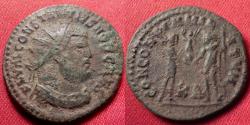 Ancient Coins - CONSTANTIUS I CHLORUS AE post-reform radiate fraction. Concordia Militum, Cyzicus mint.
