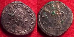 Ancient Coins - CLAUDIUS II GOTHICUS AE antoninianus. SPES PVBLICA, Spes advancing, holding flower
