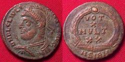 Ancient Coins - JULIAN II AE3 19mm. Sirmium mint, vows in wreath.