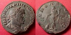 Ancient Coins - PHILIP I AE sestertius. ANNONA standing, holding cornucopia and corn ears over modius