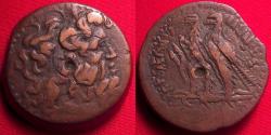 Ancient Coins - PTOLEMY VI PHILOMETOR & PTOLEMY VIII Euergetes 'Physcon' AE middle bronze, joint-reign issue, two eagles