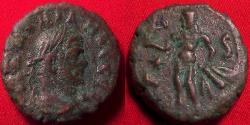 Ancient Coins - MAXIMIANUS AE potin tetradrachm. Herakles holding Nike, club & lion's skin. Scarce