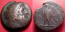 Ancient Coins - PTOLEMY II AE obol. 265 BC or later. Eagle with open wings. 16.1 g.