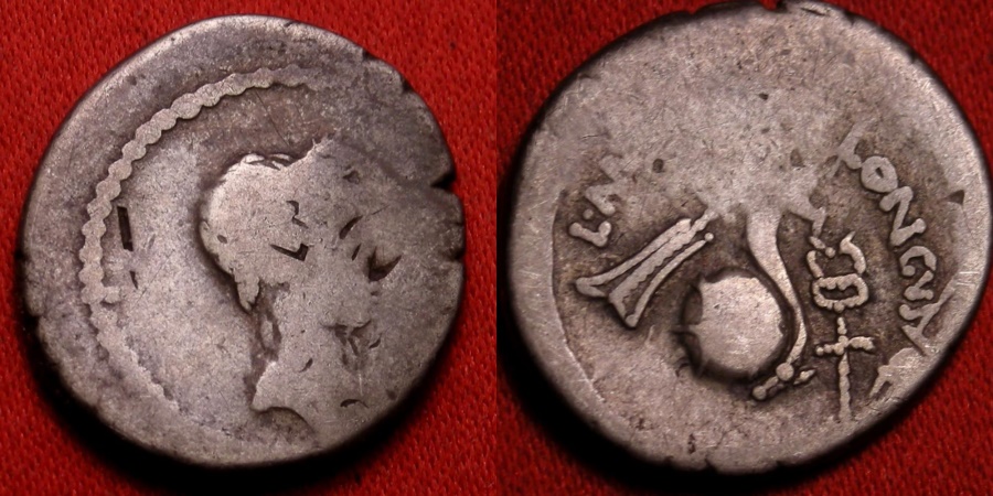 denarius with portrait of julius caesar