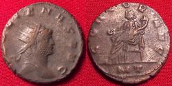 Ancient Coins - GALLIENUS AE silvered antoninianus. CONCOR AVG, Concordia seated. Scarce