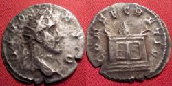 Ancient Coins - DIVUS ANTONINUS PIUS AR silver antoninianus. CONSECRATIO, large altar. Restoration issue by Trajan Decius.