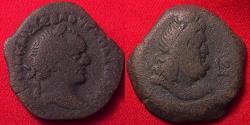 Ancient Coins - VESPASIAN AE diobol. Alexandria. Serapis, wearing kalathos.