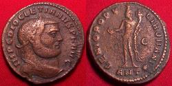 Ancient Coins - DIOCLETIAN AE large follis. Antioch. Genius standing.