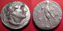 Ancient Coins - PTOLEMY II PHILADELPHOS AR silver tetradrachm. Ake Ptolemais, 255-254 BC. Rare
