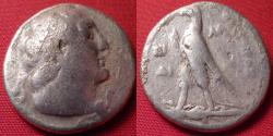 Ancient Coins - PTOLEMY II PHILADELPHOS AR silver tetradrachm. Sidon, circa 253 BC. Bust of Ptolemy I / Eagle
