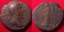 Ancient Coins - LUCIUS VERUS AE as. Liberalitas standing