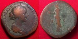 Ancient Coins - LUCILLA AE sestertius. VENUS standing, holding apple & scepter.