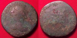 Ancient Coins - TRAJAN AE sestertius. Fortuna seated left
