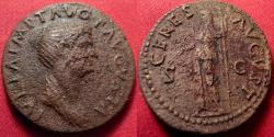 Ancient Coins - JULIA TITI AE dupondius. CERES standing, holding corn ears & long torch