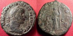 Ancient Coins - TREBONIANUS GALLUS AE as. Libertas standing, holding pileus & scepter.